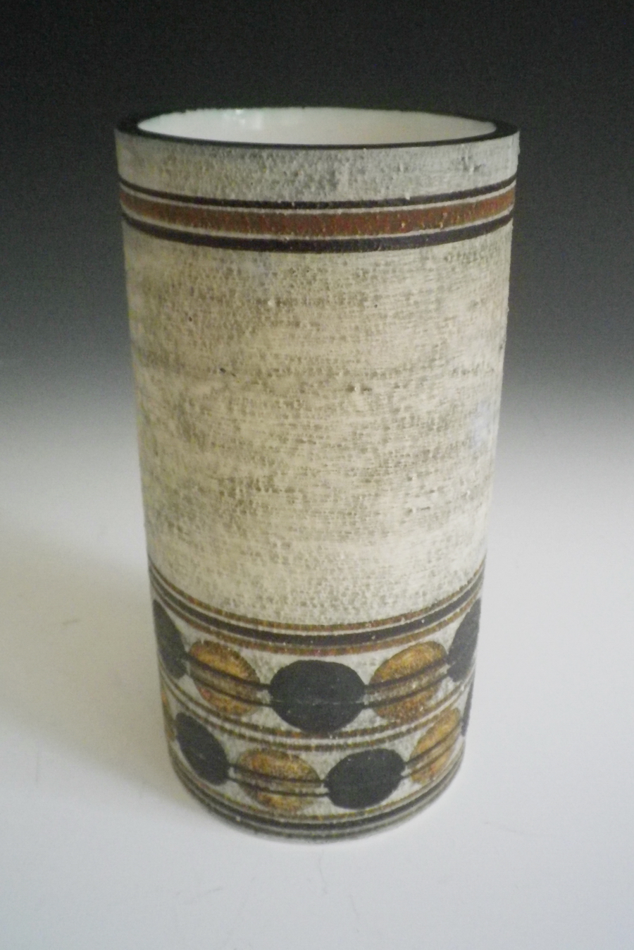 Keith Richards Antiques Troika Pottery Cylinder Vase